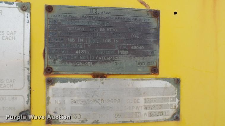 image for item DA1135 1966 Caterpillar D7E dozer