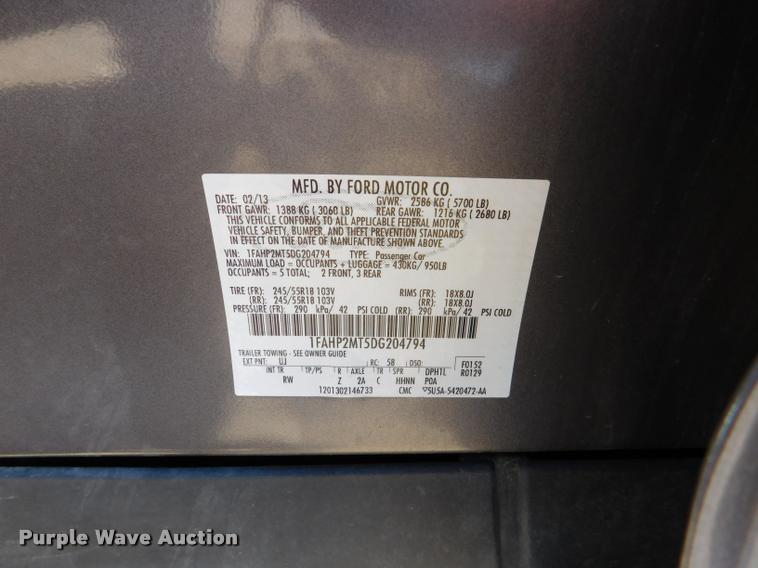 image for item DB9436 2013 Ford Taurus Police