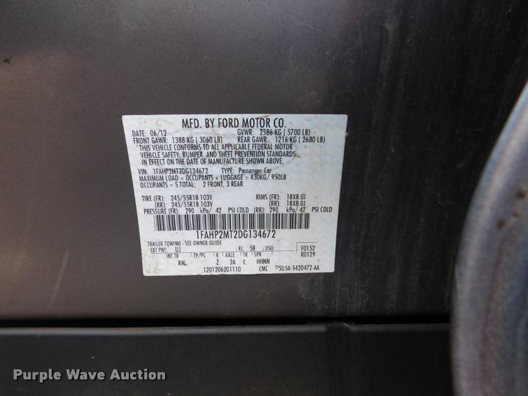 image for item DB9446 2013 Ford Taurus Police