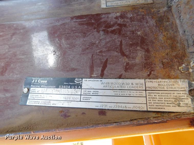 image for item DB9462 1991 Case W14C wheel loader