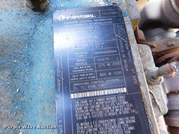 image for item DB9463 2000 International F2554 dump truck