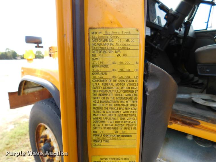 image for item DB9463 2000 International F2554 dump truck