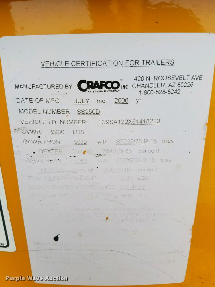 image for item DH9675 2006 Crafco Super Shot SS250D crack sealer