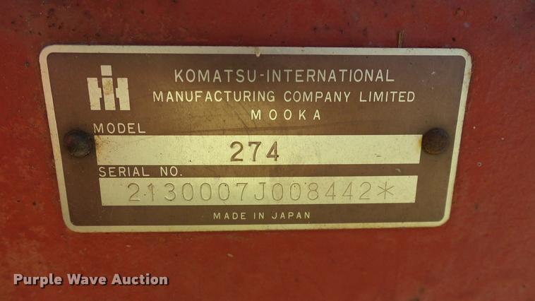 image for item DA6808 1981 International Harvester 274 Offset tractor