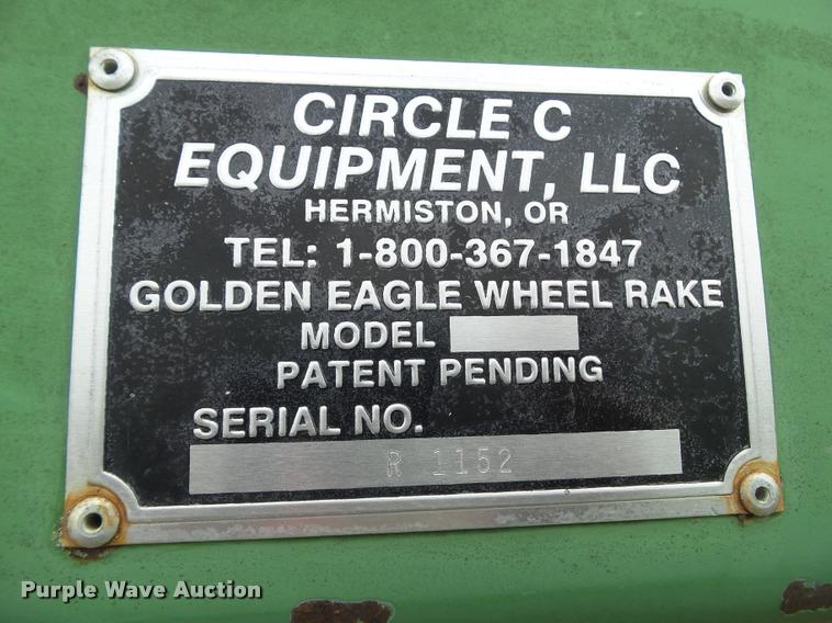 image for item DH9357 2005 Circle C Golden Eagle wheel rake