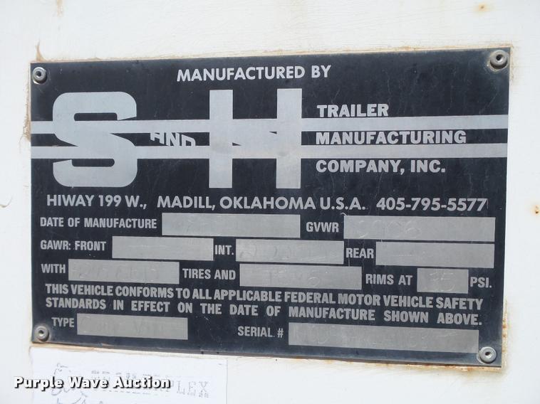 image for item DL9124 1990 S&H enclosed trailer
