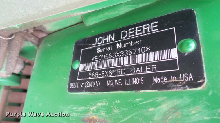 image for item DR9562 2007 John Deere 568 round baler