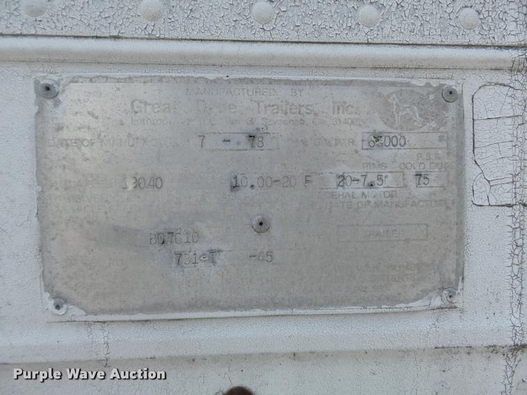 image for item K7535 1979 Great Dane 731-T-45 dry van trailer