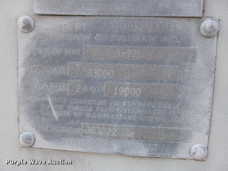 image for item K7538 1972 Trailmobile A11J4CAN dry van trailer