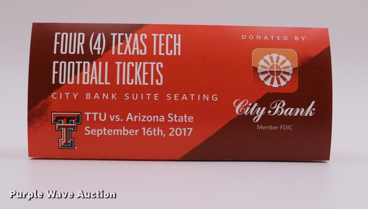 image for item G1284 (4) Box Seats football tickets for Texas Tech vs Arizona State