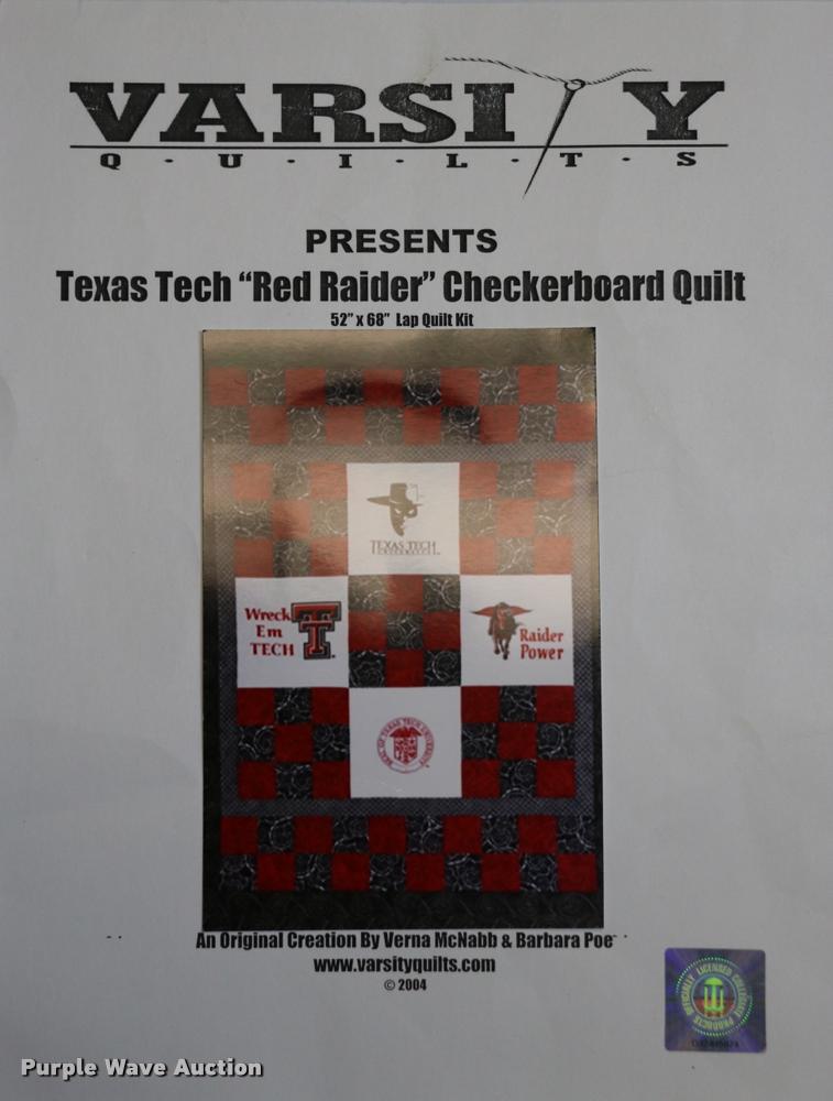 image for item G1291 Texas Tech Checkerboard Lap Quilt