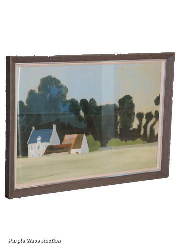 image for item G1292 American Landscape Custom Frame Painting