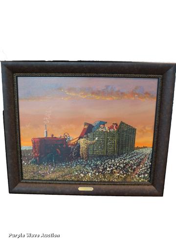 image for item G1305 'Two More Rounds Boys' large cotton painting
