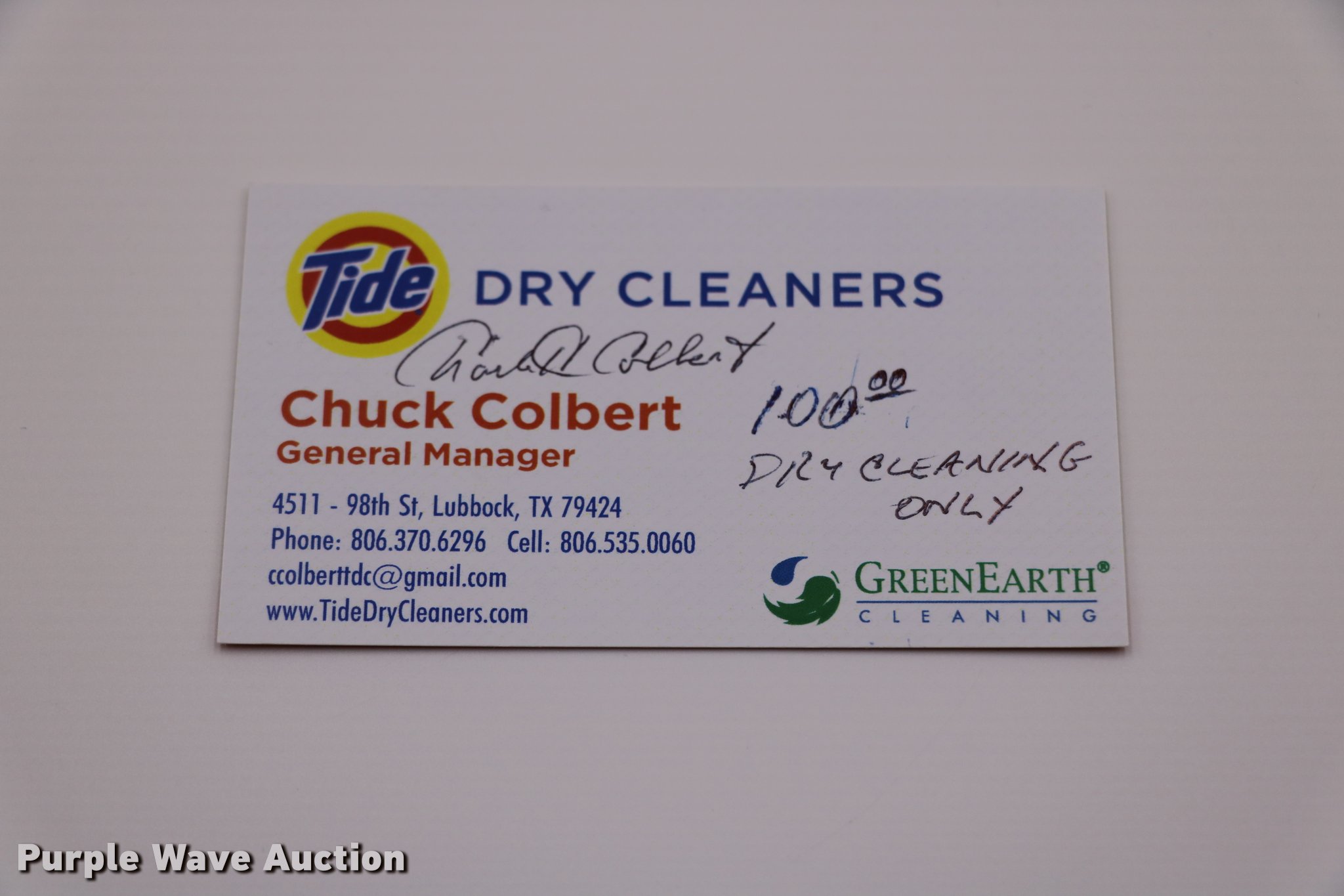 Tide Dry Cleaners 100 Gift Card in Lubbock, TX Item G1258 sold