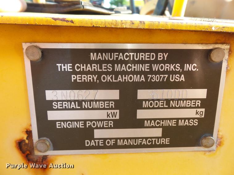 image for item BV9111 1996 Ditch Witch 3610 trencher