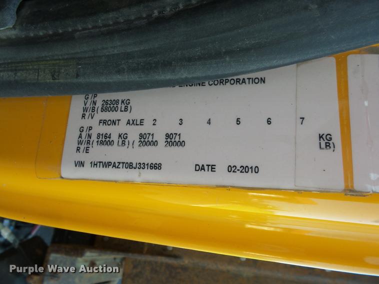 image for item BV9124 2011 International WorkStar 7500 dump truck