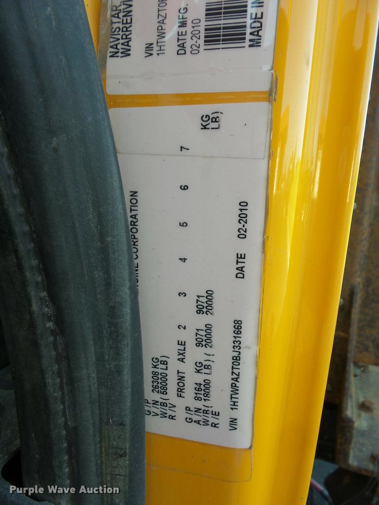 image for item BV9124 2011 International WorkStar 7500 dump truck