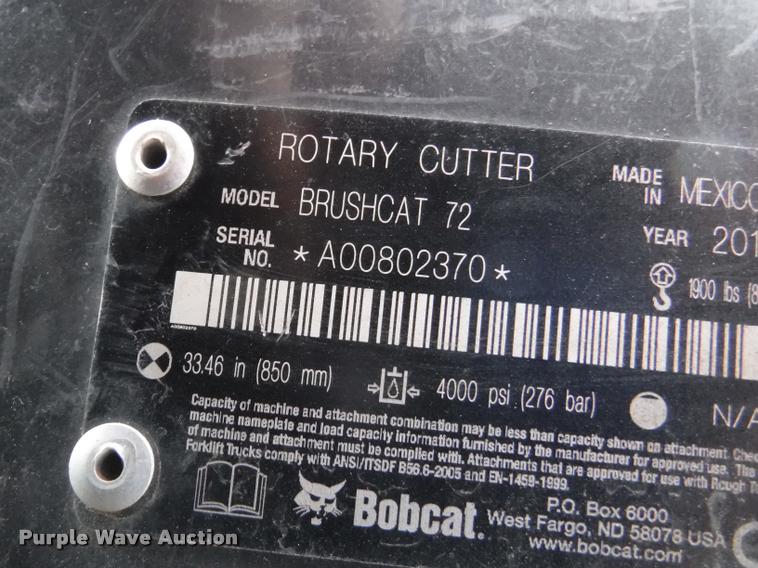 image for item BY9811 2012 Bobcat skid steer mower