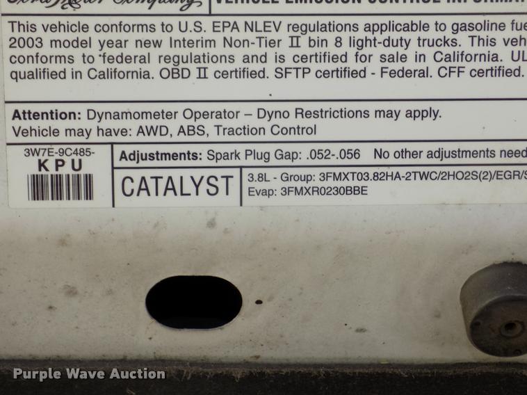 image for item DA3048 2003 Ford Windstar LX van