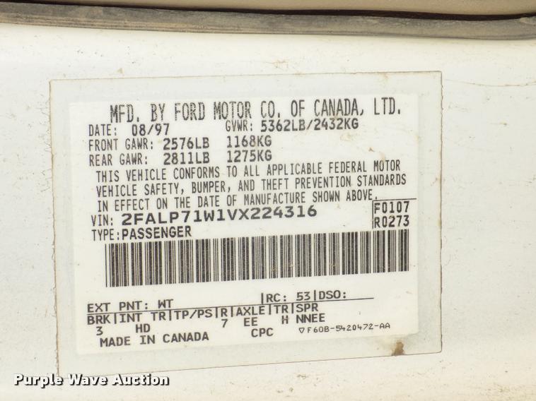 image for item DA3049 1997 Ford Crown Victoria Police Interceptor