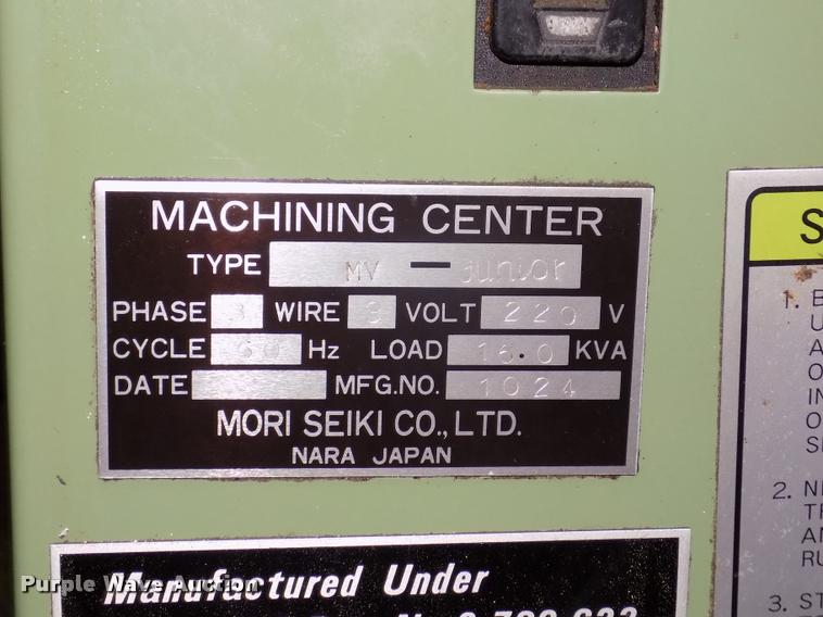 image for item DA3064 Mori Seiki MV Junior CNC milling machine