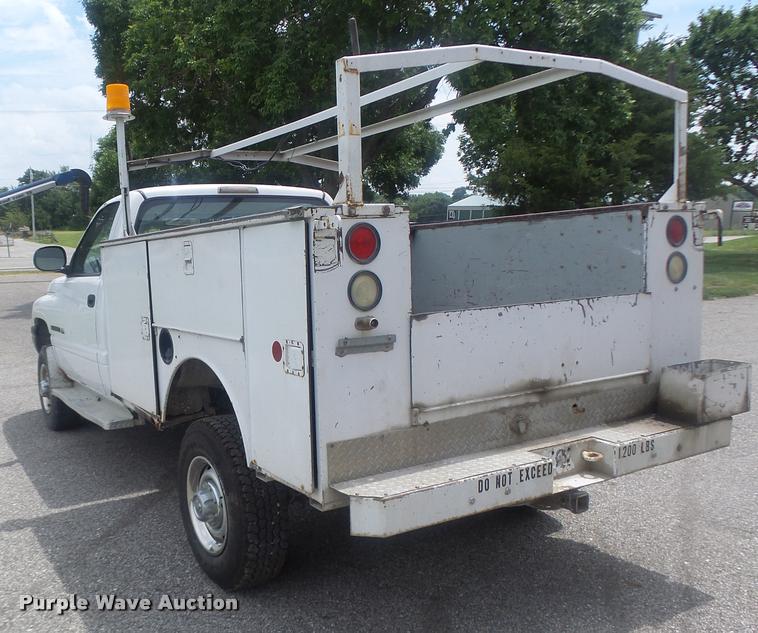 image for item DB1403 2001 Dodge Ram 2500 utility bed pickup truck