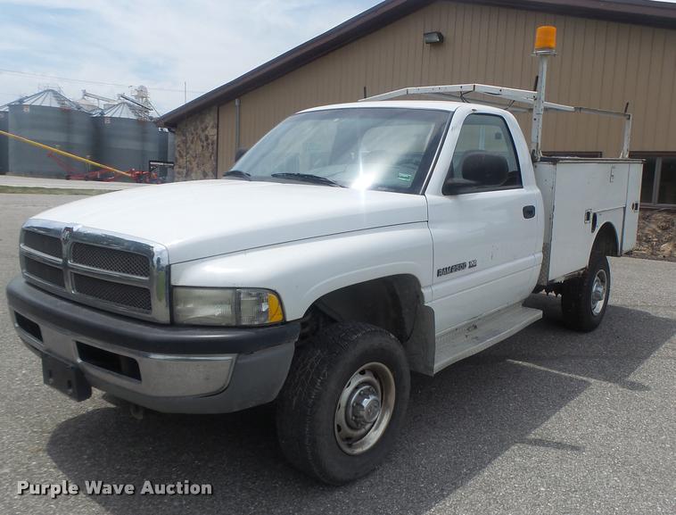 image for item DB1403 2001 Dodge Ram 2500 utility bed pickup truck