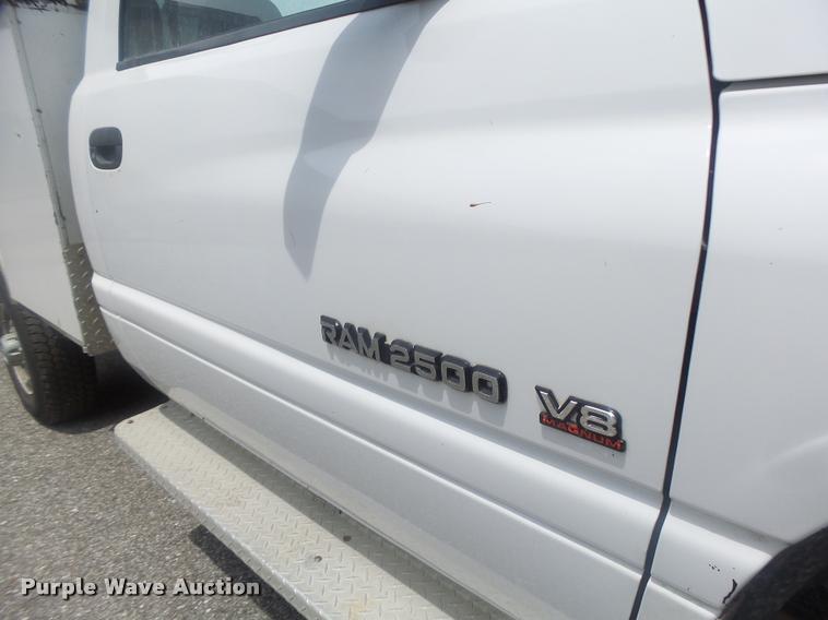 image for item DB1403 2001 Dodge Ram 2500 utility bed pickup truck