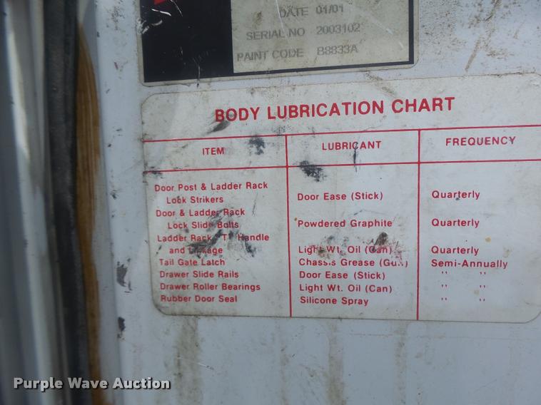 image for item DB1403 2001 Dodge Ram 2500 utility bed pickup truck