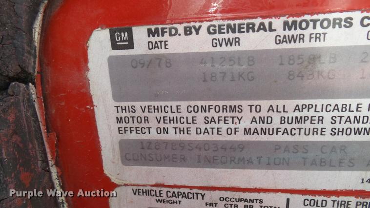 image for item DB3253 1979 Chevrolet Corvette