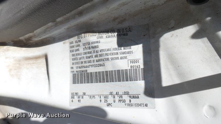 image for item DB3254 2000 Ford Mustang