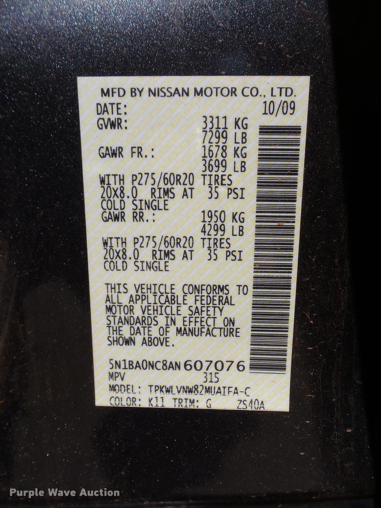 image for item DB4052 2010 Nissan Armada SUV