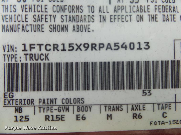 image for item DB7464 1994 Ford Ranger SuperCab pickup truck