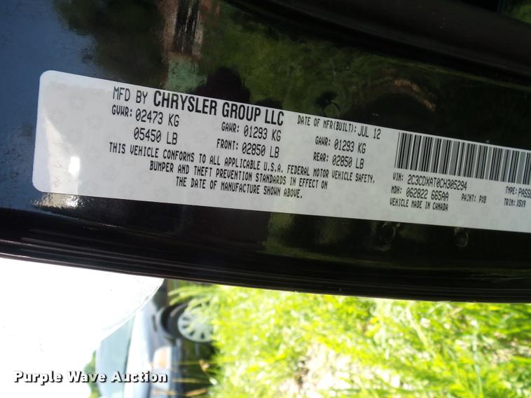 image for item DJ9560 2012 Dodge Charger Police