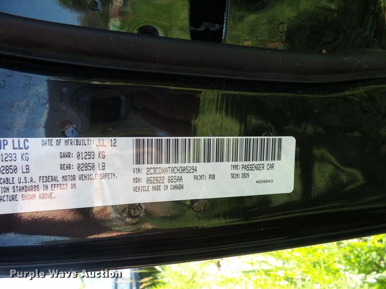 image for item DJ9560 2012 Dodge Charger Police