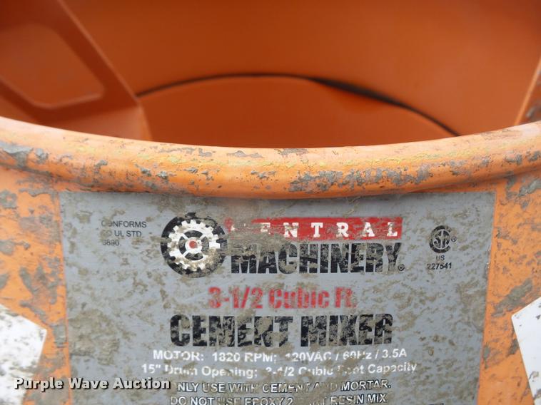 image for item DK9396 Central Machinery cement mixer