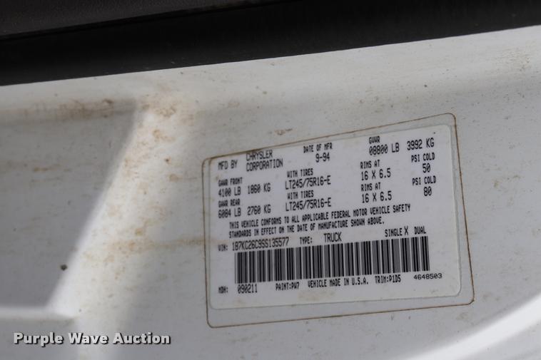 image for item DK9547 1995 Dodge Ram 2500 pickup truck