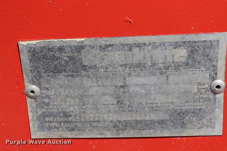 image for item DQ9489 2000 Cronkhite 5110EA equipment trailer
