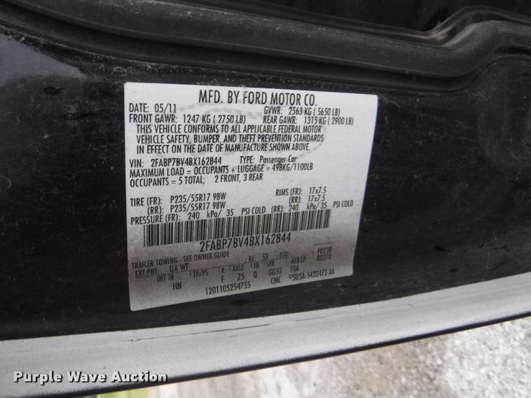 image for item K5929 2011 Ford Crown Victoria Police Interceptor