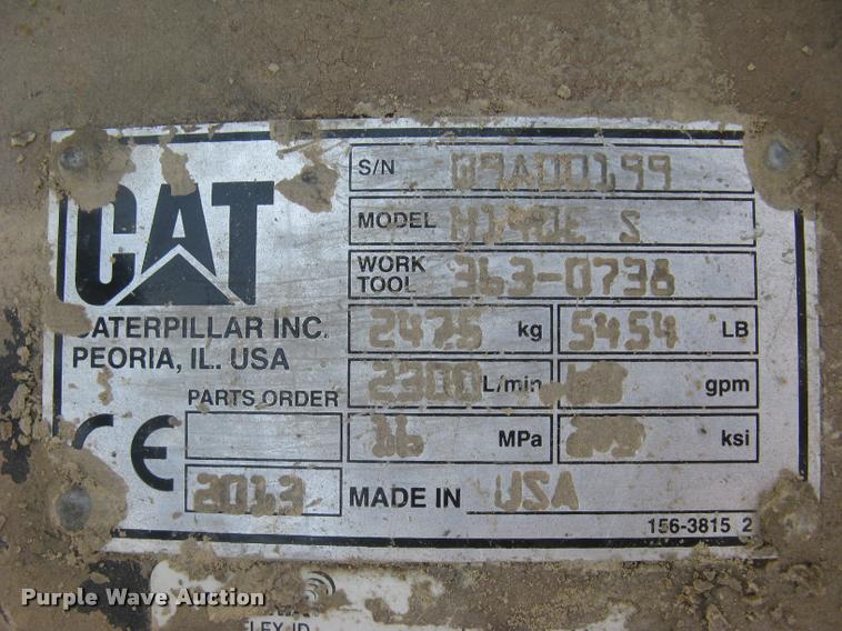 image for item AR9777 2013 Caterpillar H140ES roll-out hydraulic hammer
