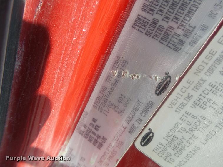 image for item DB1413 2003 Sterling L7500 dump truck