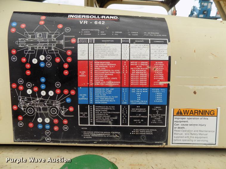 image for item DC4977 1998 Ingersoll Rand VR-642 telehandler