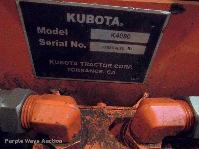 image for item DK9926 Kubota K4080 excavator mower attachment