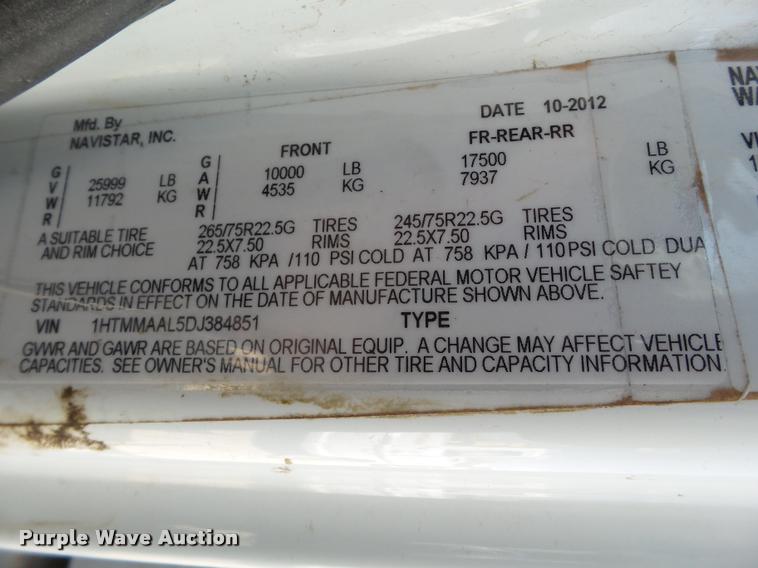 image for item DL9096 2013 International DuraStar 4300 flatbed truck