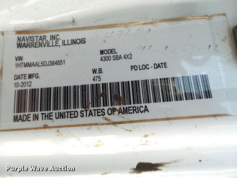 image for item DL9096 2013 International DuraStar 4300 flatbed truck