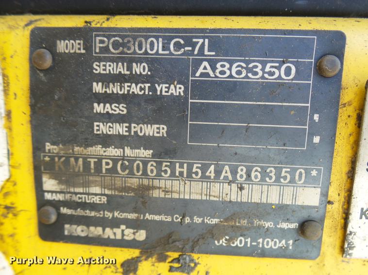 image for item K1848 2005 Komatsu 300LC-7L excavator