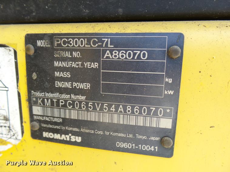 image for item K1849 2004 Komatsu 300LC-7L excavator