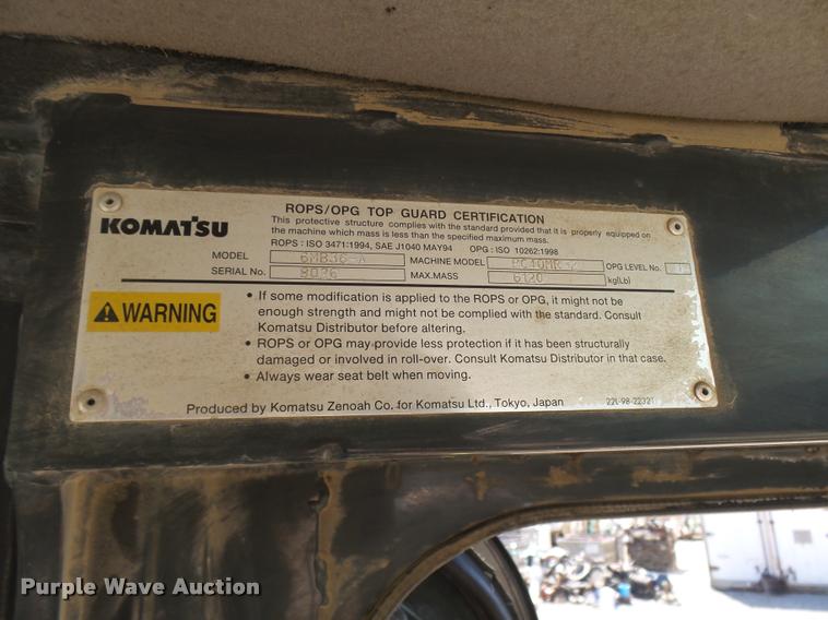 image for item K1850 2005 Komatsu PC40MR-2 mini excavator