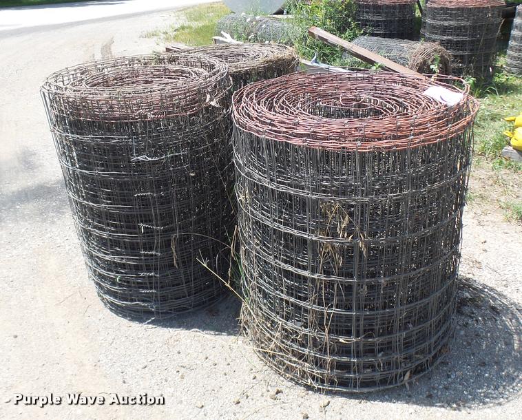 image for item K1878 (8) Red woven wire fence