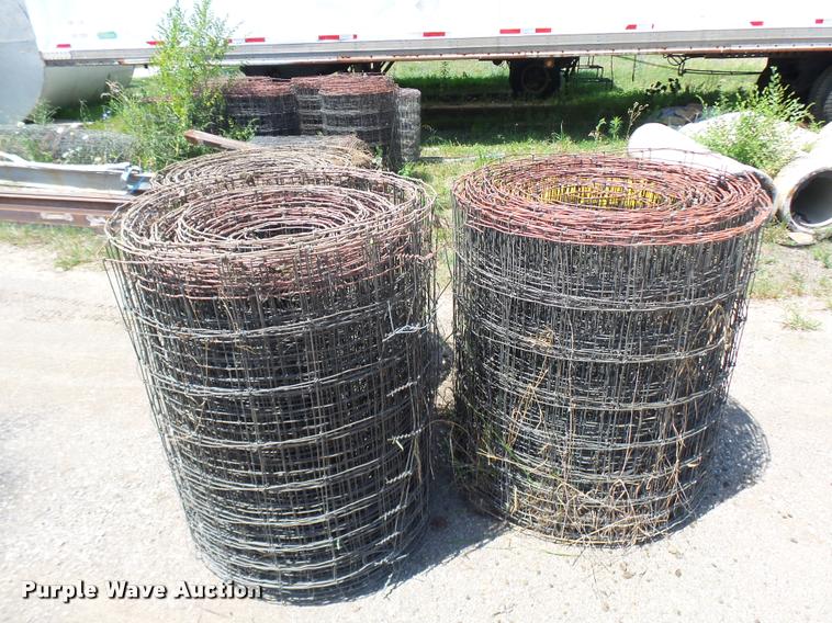 image for item K1878 (8) Red woven wire fence